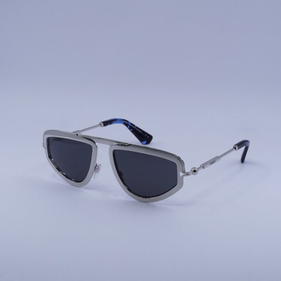 Burberry BE3150 100587 Geometric Sunglasses Silver Frame, Dark Grey Lenses - Picture 1 of 10